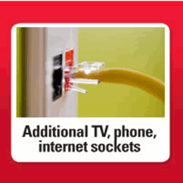 1additional tv phone internet sockets