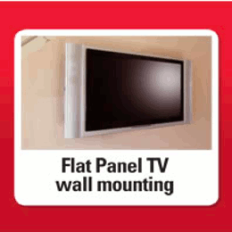 1flat panel tv mounting